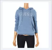 chaqueta hoodie guess mujer pas cher top double mot bleu